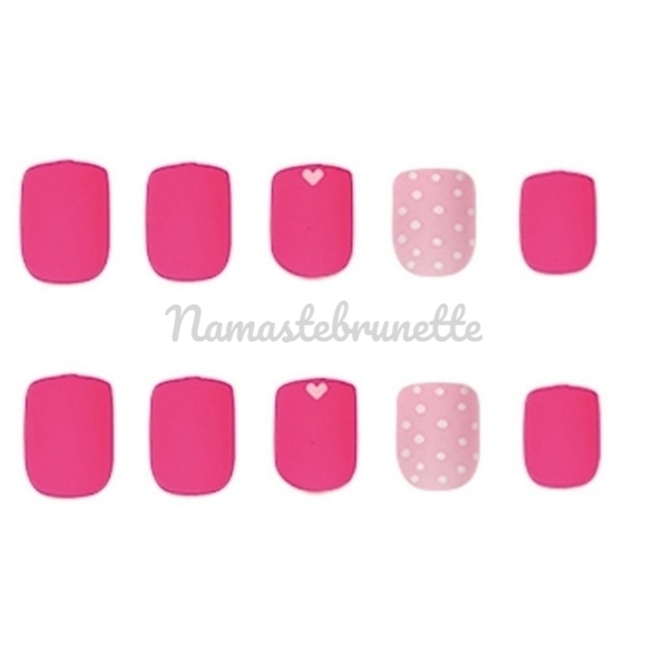 2/$16 Pink Hearts Press On Nails - Picture 5 of 17